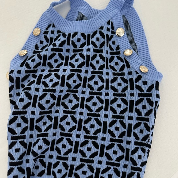 Tory Burch Blue Patterned Sweater and Pants Set - Picture 2 of 3